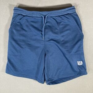 Wilson‎ Tennis Shorts Blue Mens Size XL Drawstring 6"